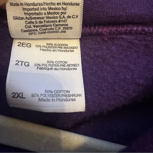 Eldora‎ Speedway Rossburg Ohio Purple Hoodie Gildan Heavy Blend 2XL - Picture 9 of 10